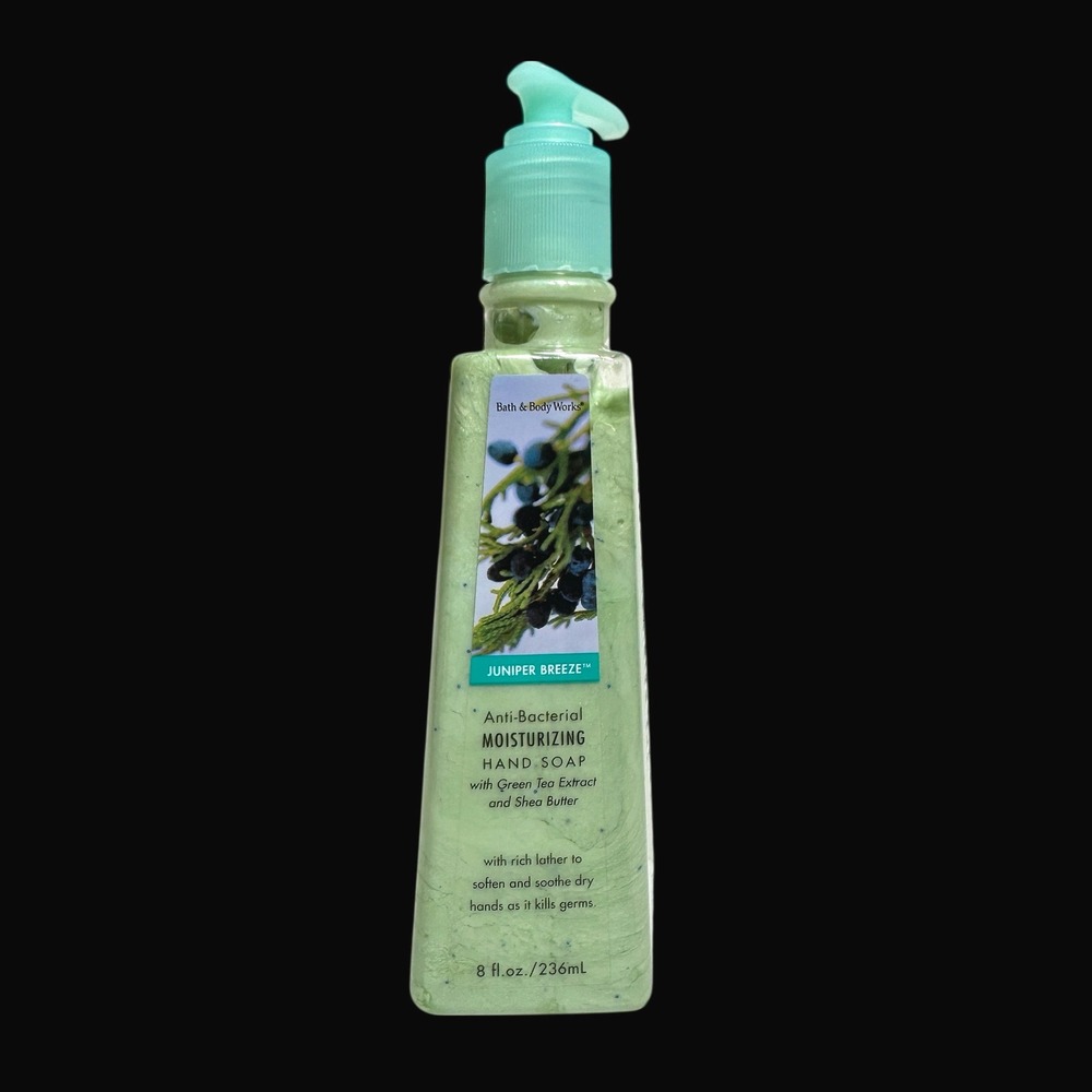 Vintage Bath Body Works Juniper Breeze Anti Bacterial Moisturizing Hand Soap 8oz